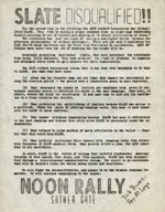 SLATE rally flyer